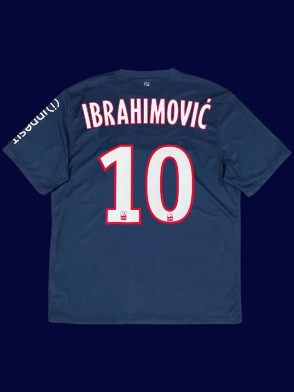 Ibrahimović PSG home retro jersey back 12/13 with #10, high-quality breathable design.