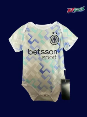 Inter Milan 25 26 away baby suit front in alternate colors with crest