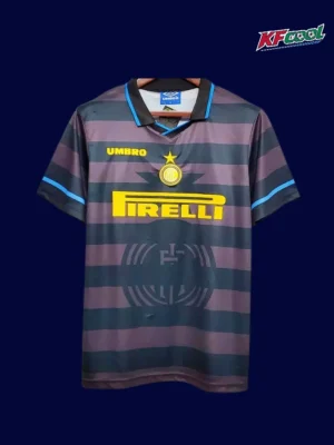 Inter Milan 1997 98 away classic retro jersey front with throwback away style and crest