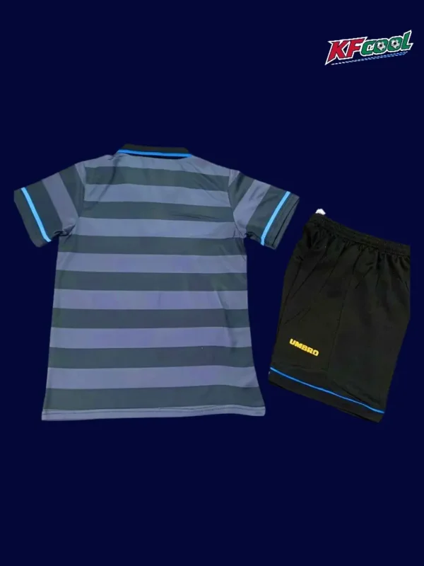 Inter Milan 1997 98 kids away retro jersey back with soft construction and practical rear panel