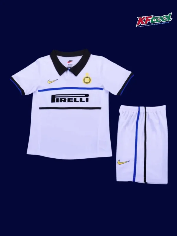 Inter Milan 1998 99 kids away retro jersey front in throwback colors