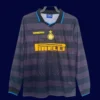 Inter Milan 1997 98 away classic retro long sleeve jersey front with vintage away colorway