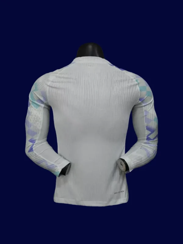 Inter Milan Away White Long Sleeve 25/26 Player Back View