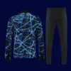 Inter Milan 25 26 blue black half pull tracksuit back with clean sporty rear