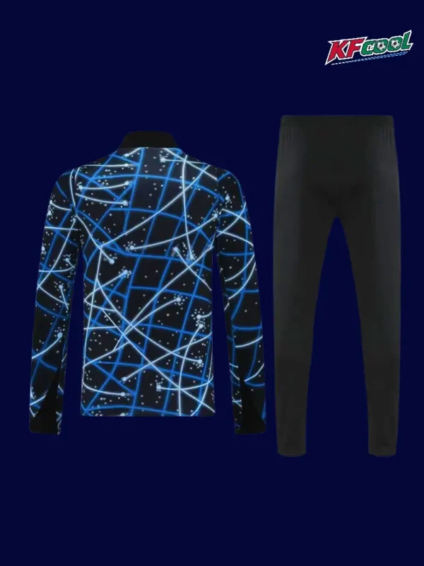 Inter Milan 25 26 blue black half pull tracksuit back with clean sporty rear