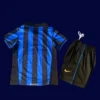 Inter Milan 1998 99 kids home retro jersey back with soft fabric rear and easy print area