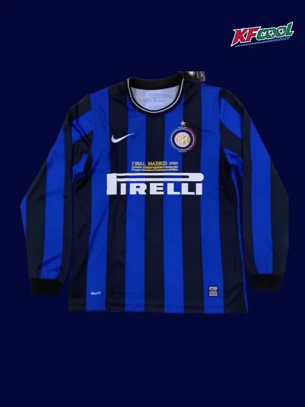 Inter Milan 09 10 long sleeve Champions Final home jersey front with special detailing