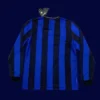 Inter Milan 09 10 long sleeve home retro jersey back with match ready tailoring and sleeve detail