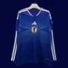 Japan home blue long sleeve jersey 26/27 fans front, breathable design