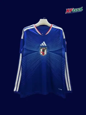 Japan home blue long sleeve jersey 26/27 fans front, breathable design