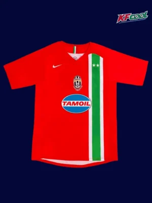 Juventus 2005 06 away classic retro jersey front with vintage away palette