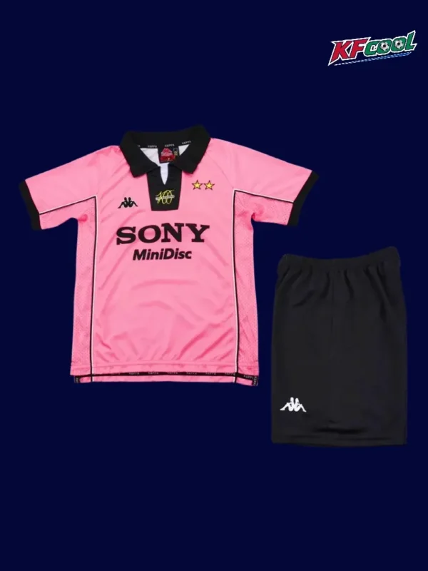 Juventus 1997 98 kids away classic retro jersey front child size away colors