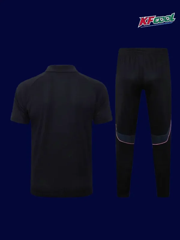 Juventus black polo tracksuit 25/26 fans version back design