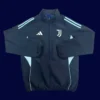 Juventus 25 26 black windbreaker front fans version with sleek design