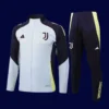 Juventus grey black polo tracksuit 25/26 fans version front sporty design