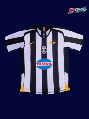 Juventus 2005 06 home classic retro jersey front with title era striping
