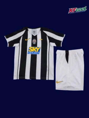 Juventus 2004 05 kids home classic retro jersey front child size design