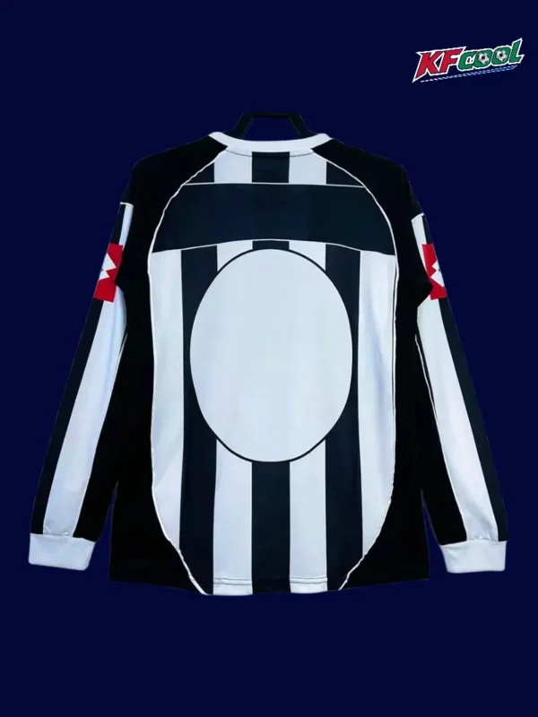 Juventus 2002 03 home classic retro long sleeve jersey back with long sleeve rear