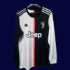 Juventus 2019 20 home classic retro long sleeve jersey front with extended sleeves