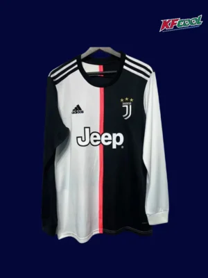 Juventus 2019 20 home classic retro long sleeve jersey front with extended sleeves