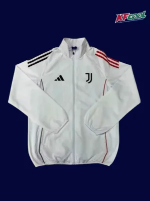 Juventus 25 26 white windbreaker front fans version lightweight design