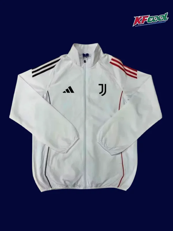 Juventus 25 26 white windbreaker front fans version lightweight design
