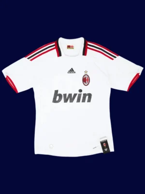 Kaka AC Milan away white retro jersey front 09/10, high-quality breathable fan gear.