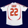 Kaka AC Milan UCL final away retro jersey back 06/07 with #22, high-quality breathable design.