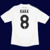 Kaka Real Madrid home white retro jersey back 09/10 with #8, high-quality breathable design.