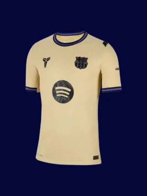 Lamine Yamal Barcelona away player jersey front 25/26 UCL, high-quality breathable fan gear.