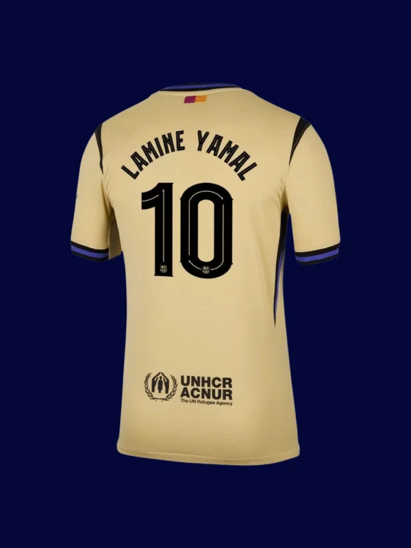 Lamine Yamal 10 Barcelona Away Jersey 2526 UCL2 - KFCool – Football Jerseys & Soccer Kits Store Lamine Yamal Barcelona away jersey back 25/26 UCL with #10, high-quality breathable design.