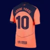Lamine Yamal Barcelona third player jersey back 25/26 UCL with #10, breathable high-quality design.