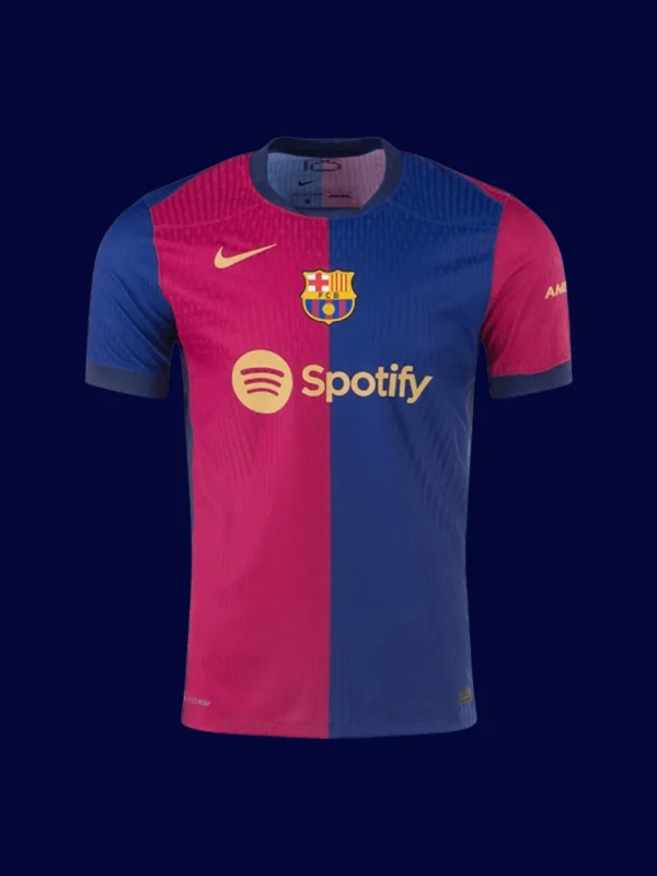 Lamine Yamal 19 Barcelona Home Jersey 2425 Player1 - KFCool – Football Jerseys & Soccer Kits Store Lamine Yamal Barcelona home player jersey front 24/25, high-quality breathable fan gear.