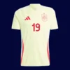 Lamine Yamal Spain away jersey front 2024, high-quality breathable fan gear.