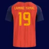 Lamine Yamal Spain home jersey back World Cup 2026 with #19, breathable high-quality design.