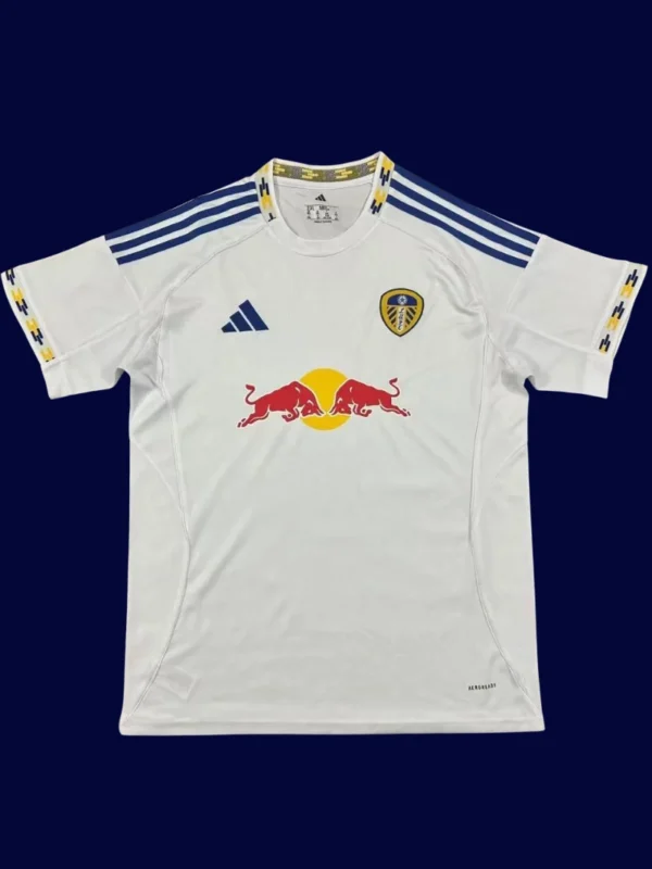 Leeds United Home Jersey 25/26 Fans Version front with classic white design and club crest.