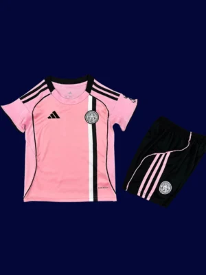 Leicester City Third Kids Kits 25/26 front with third kit design adapted for children.