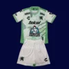 Club Leon away kids kits 25/26 front white green design