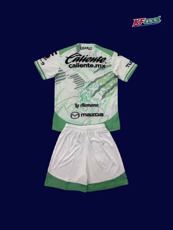 Club Leon away kids kits 25/26 back view