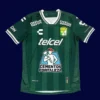 Club Leon home jersey 25/26 fans version front green white stripes