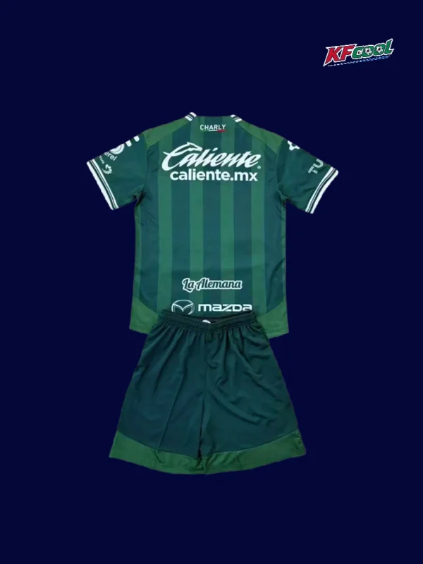 Club Leon home kids kits 25/26 back view