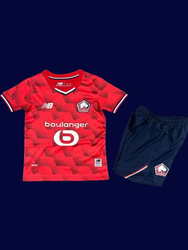 Lille Home Kids kits 25/26 front lightweight breathable junior football shirt