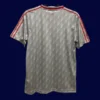 back view of Liverpool away retro jersey (89/91) showing stitched back for numbers.