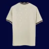 back view of Liverpool away white retro jersey (96/97) showing number-ready back panel.