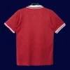 back view of Liverpool home red retro jersey (96/97) showing reinforced back panel.