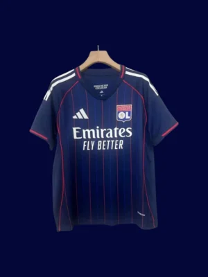 Lyon Away Jersey 25/26 Fans Version front high‑quality breathable lightweight shirt