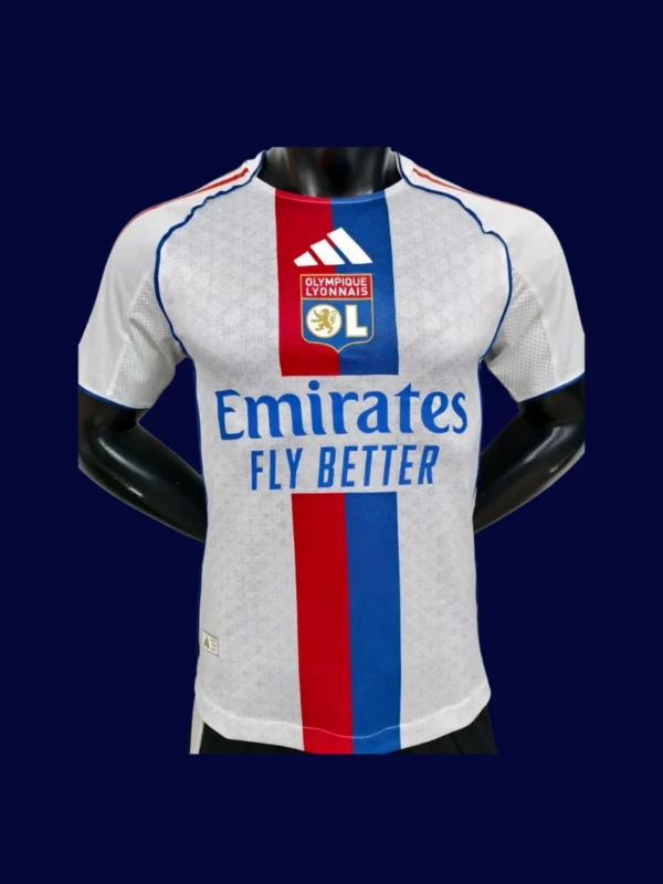 Lyon Home Jersey 25/26 Player Version front pro‑grade lightweight performance shirt