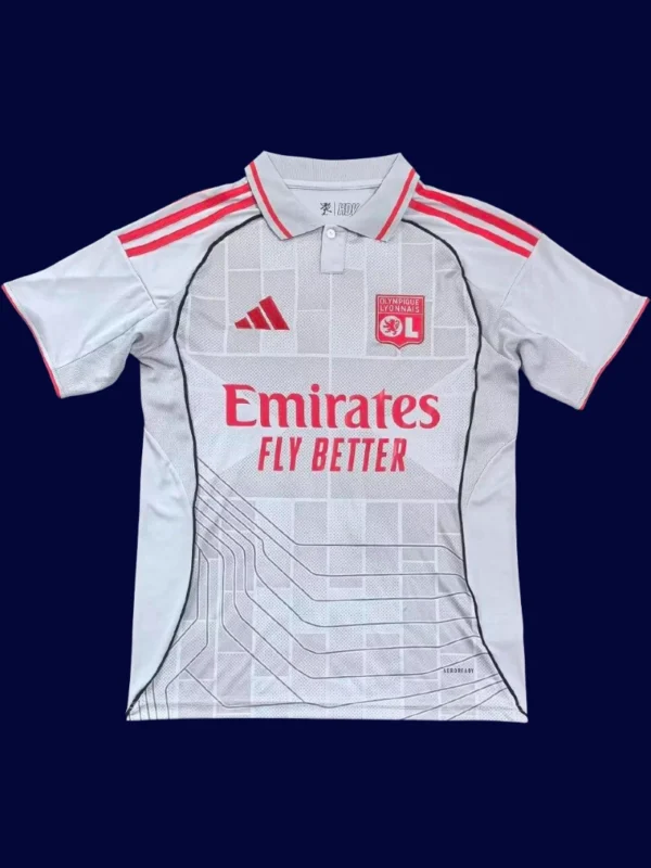 Lyon Third Jersey 25/26 Fans Version front retro breathable high‑quality shirt