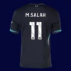 M.Salah Liverpool away black jersey back 24/25 with #11, high-quality breathable design.
