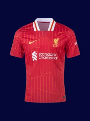 M.Salah Liverpool home red jersey front 24/25, high-quality breathable fan gear.